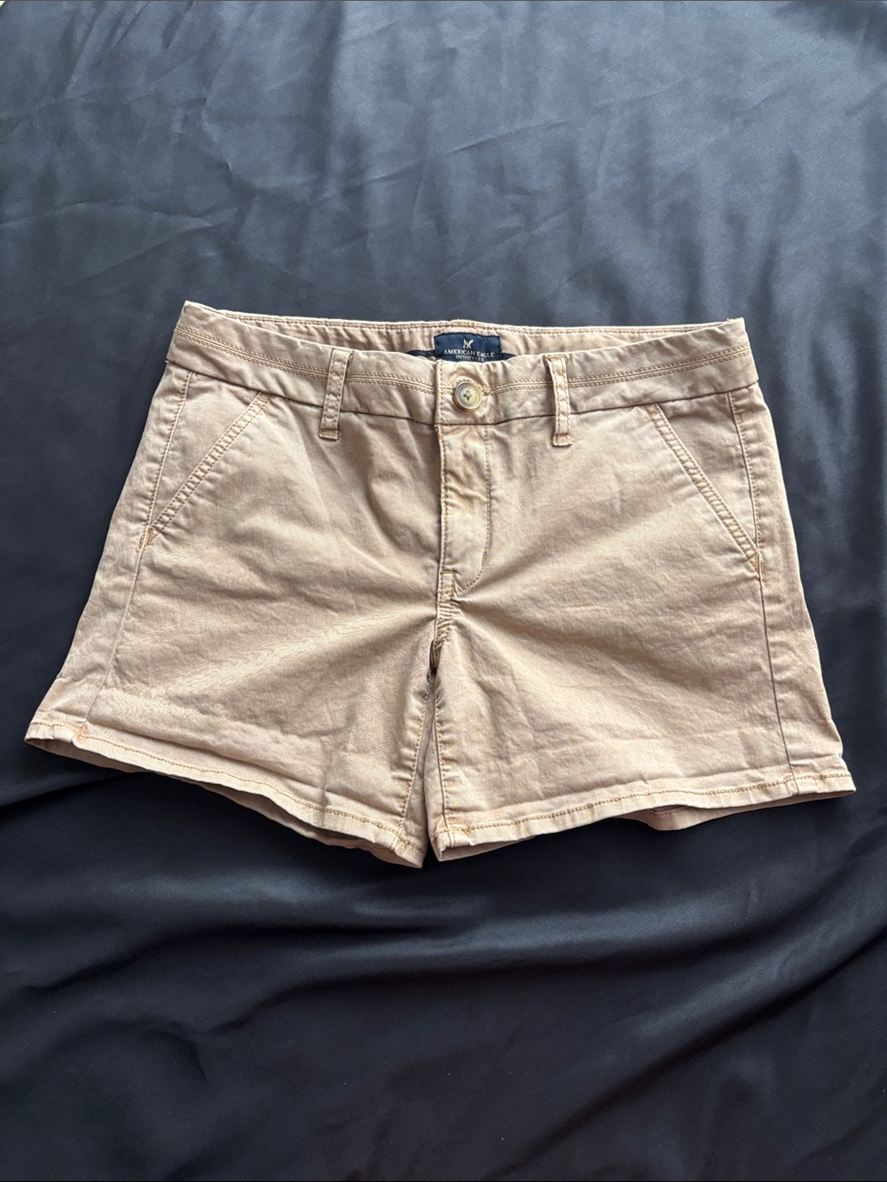 American Eagle Outfitters Tan Cotton Jean Shorts - Women's